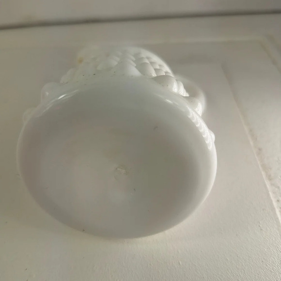 Vintage Fenton Hobnail Milk Glass  Cruet  Bottle With Stopper - Picture 5 of 10